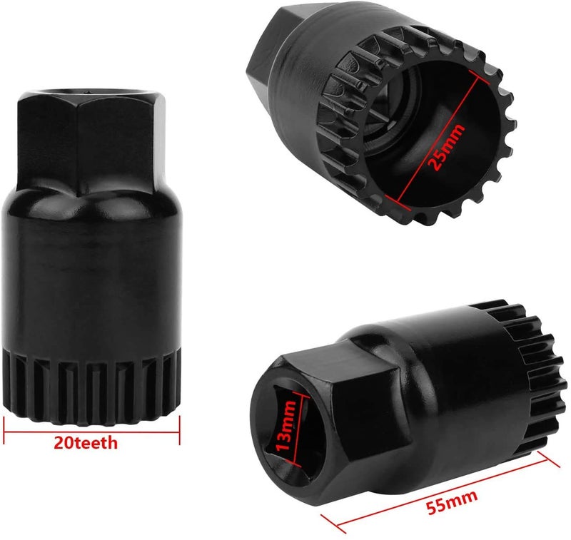 Oumers Bike Crank Extractor and Bottom Bracket Remover with 16mm Spanner Wrench, Bicycle Removal Tool Puller Tool-Bike Crank Arm Remover Spanner Repair Tools Kit - Image 3